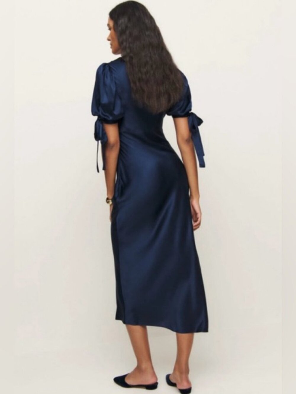 Reformation X Kacey Musgraves Stella Silk Sweetheart Lace Midi Dress 2 XS NWT - Picture 5 of 5